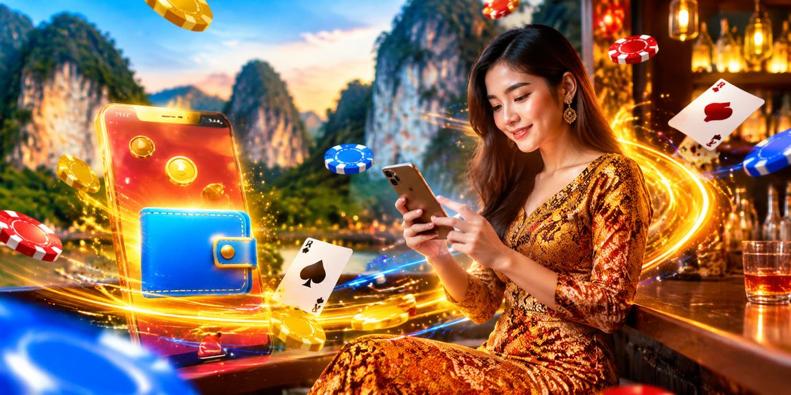 Pemain menikmati permainan Rummy dengan corak batik semasa menggunakan aplikasi mudah alih di Ipoh